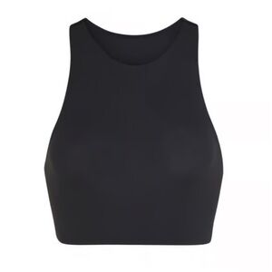 SKIMS Fits Everybody High Neck Bralette in Onyx